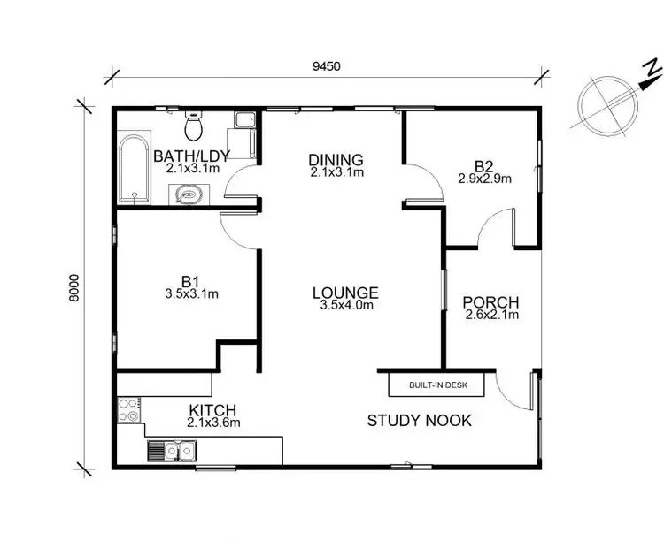 Floorplan of Homely house listing, 1/123 Mann Street, Nambucca Heads NSW 2448