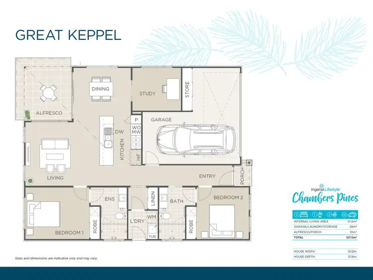 Floorplan of Homely retirement listing, 337/659 Chambers Flat Road, Chambers Flat QLD 4133
