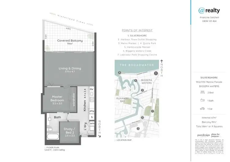 Floorplan of Homely apartment listing, 902/430 Marine Parade, Biggera Waters QLD 4216