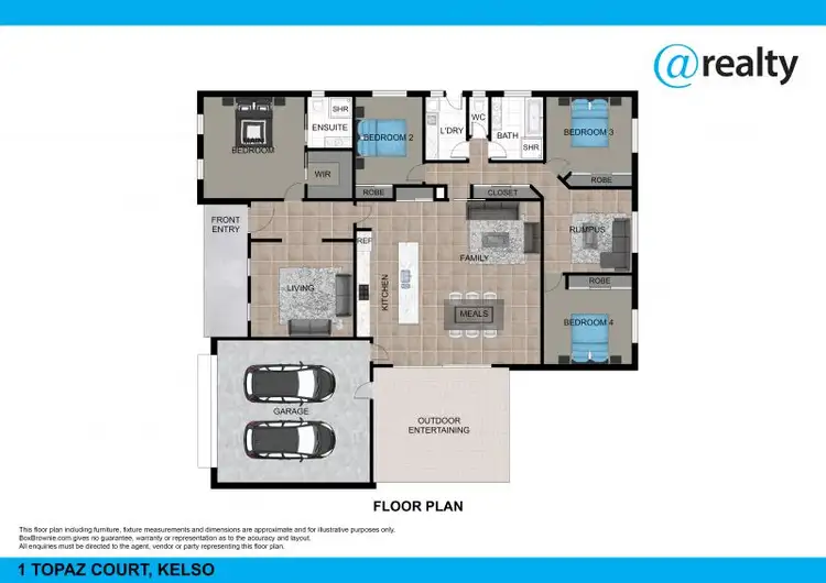 Floorplan of Homely house listing, 1 Topaz Court, Kelso NSW 2795