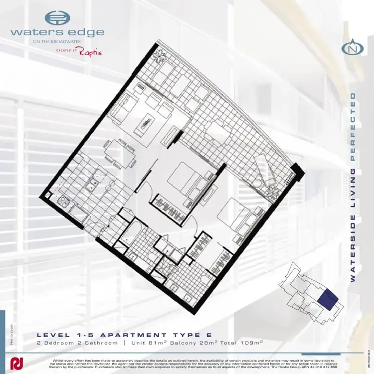 Floorplan of Homely apartment listing, 1205/438 Marine Parade, Biggera Waters QLD 4216
