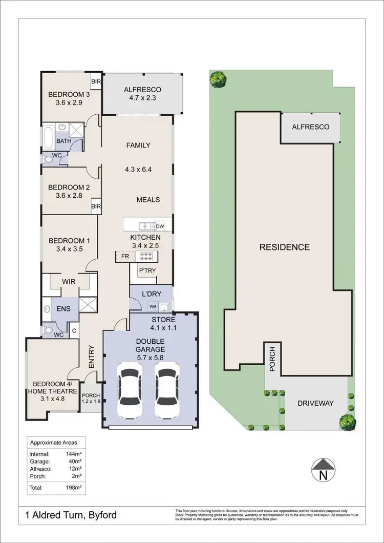 Floorplan of Homely house listing, 1 Aldred Turn, Byford WA 6122