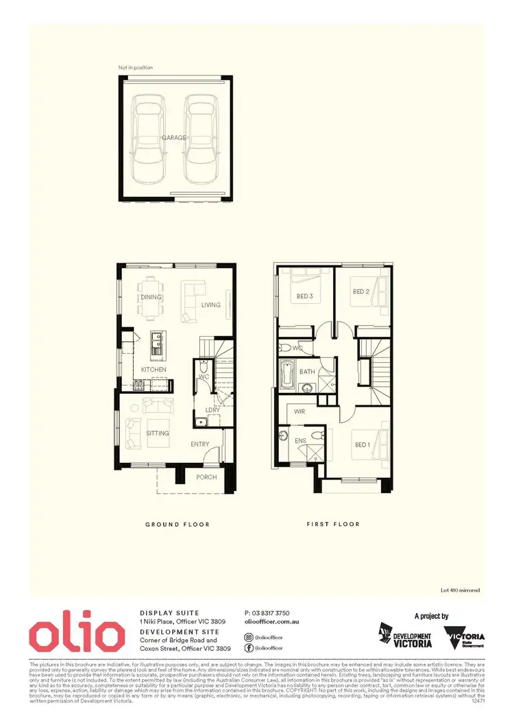 Floorplan of Homely townhouse listing, Lot 410/Cnr Bridge Road & Coxon Street, Officer VIC 3809