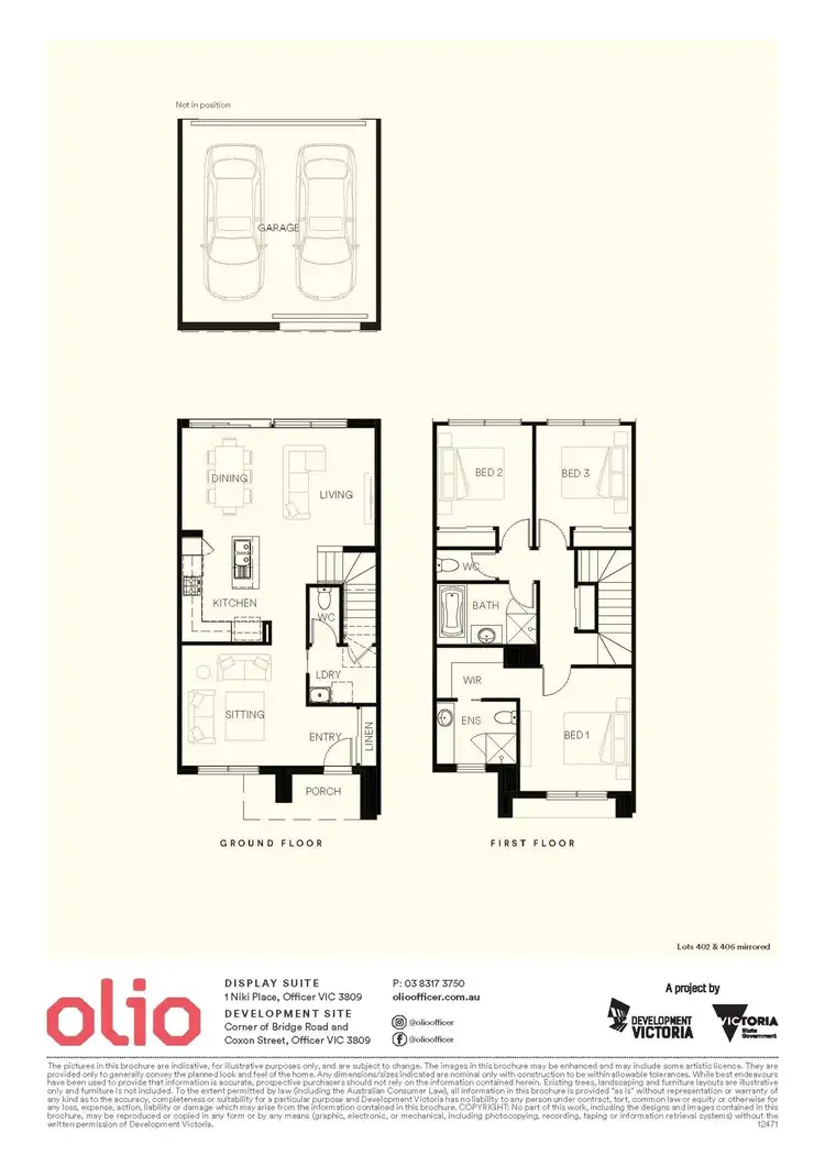Floorplan of Homely townhouse listing, Lot 409/Cnr Bridge Road & Coxon Street, Officer VIC 3809