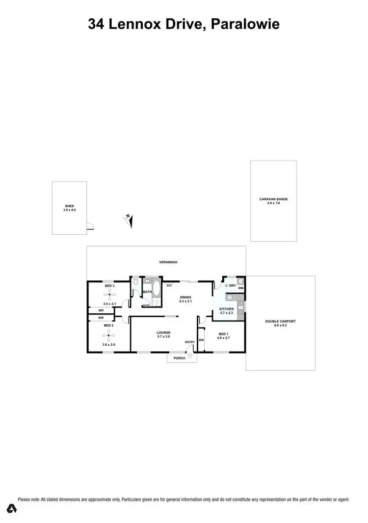 Floorplan of Homely house listing, 34 Lennox Drive, Paralowie SA 5108
