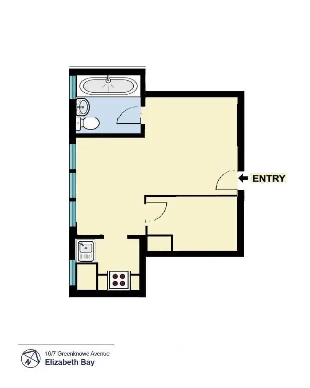 Floorplan of Homely apartment listing, 16/7 Greenknowe Avenue, Elizabeth Bay NSW 2011