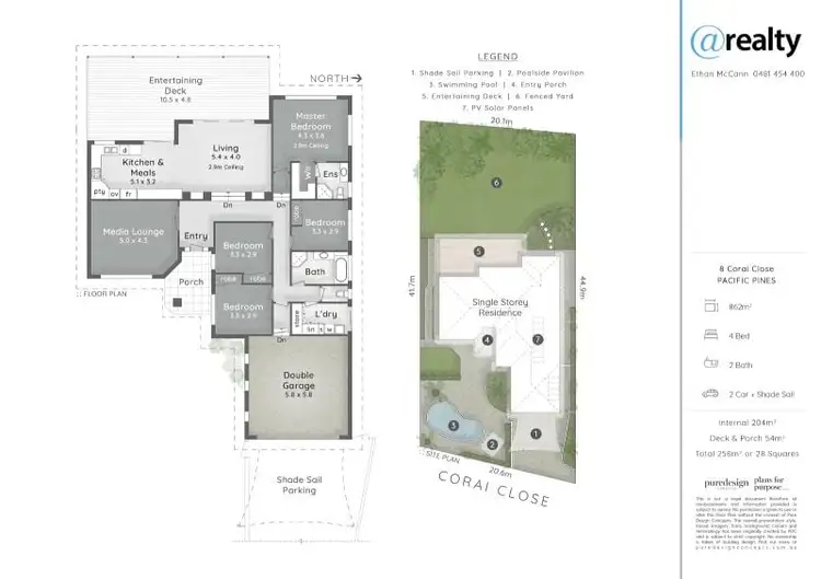 Floorplan of Homely house listing, 8 Corai Close, Pacific Pines QLD 4211