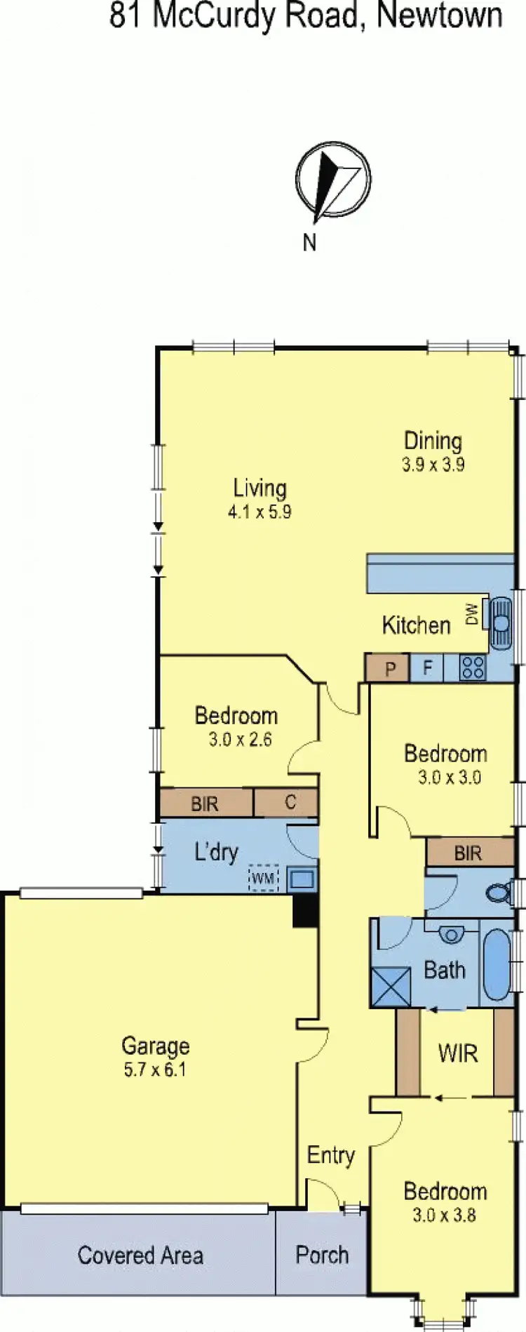 Floorplan of Homely house listing, 81 McCurdy Rd, Newtown VIC 3220