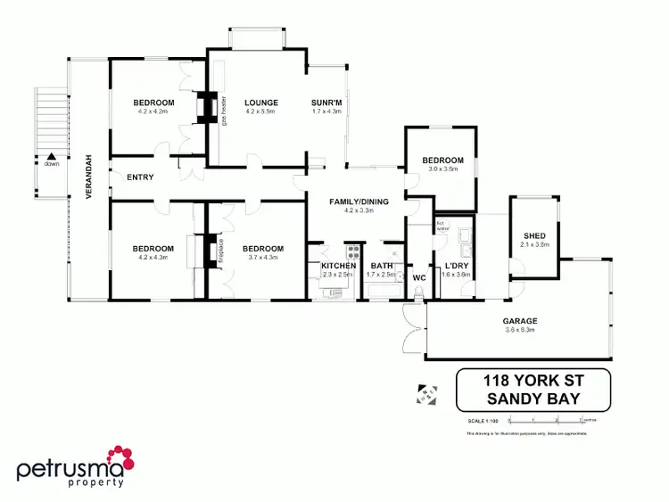 Floorplan of Homely house listing, 118 York Street, Sandy Bay TAS 7005