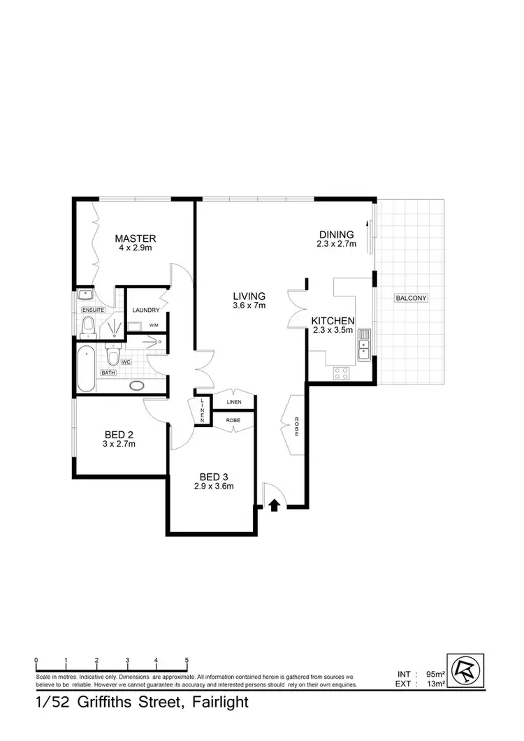 Floorplan of Homely unit listing, 1/52 Griffiths Street, Fairlight NSW 2094