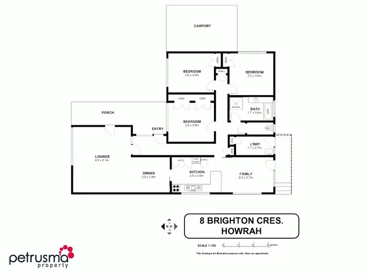 Floorplan of Homely house listing, 8 Brighton Court, Howrah TAS 7018