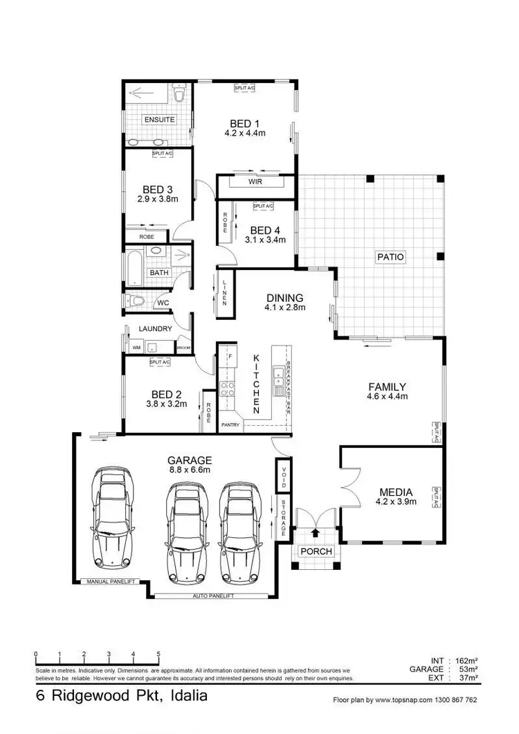 Floorplan of Homely house listing, 6 Ridgewood Pocket, Idalia QLD 4811