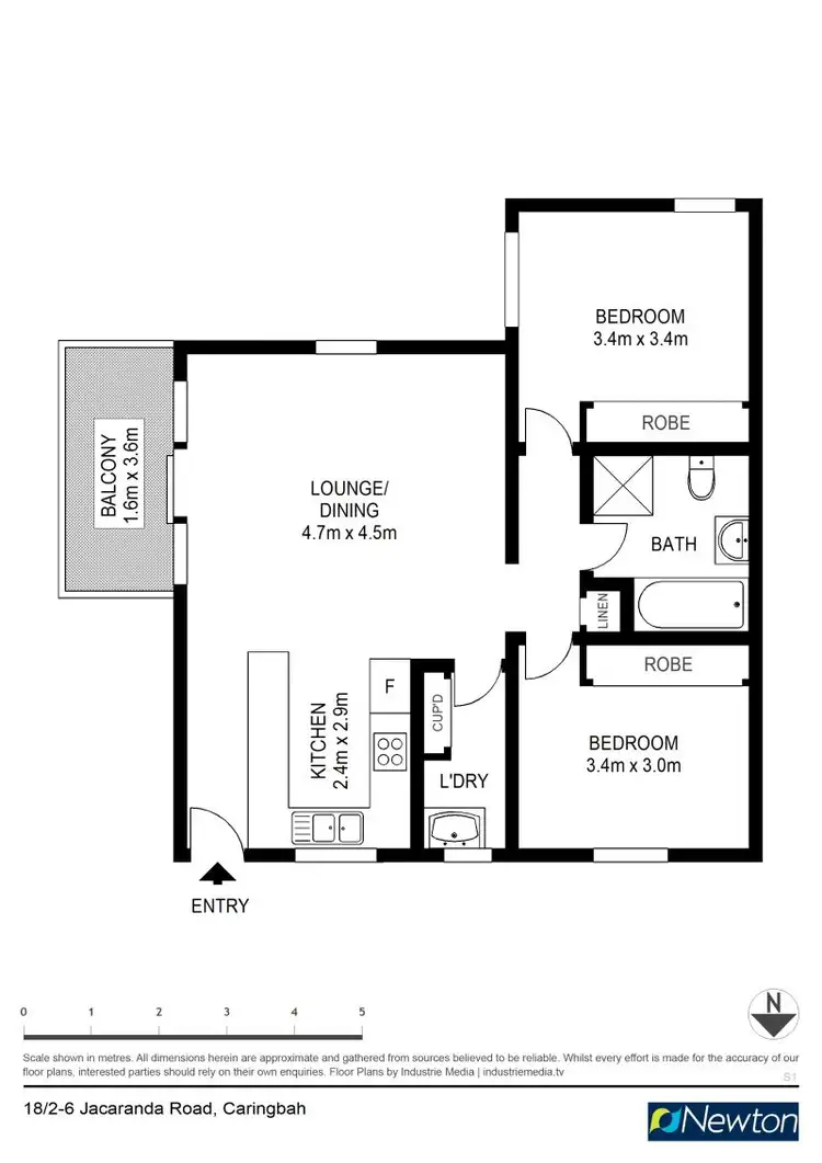 Floorplan of Homely apartment listing, 18/2-6 Jacaranda Road, Caringbah NSW 2229