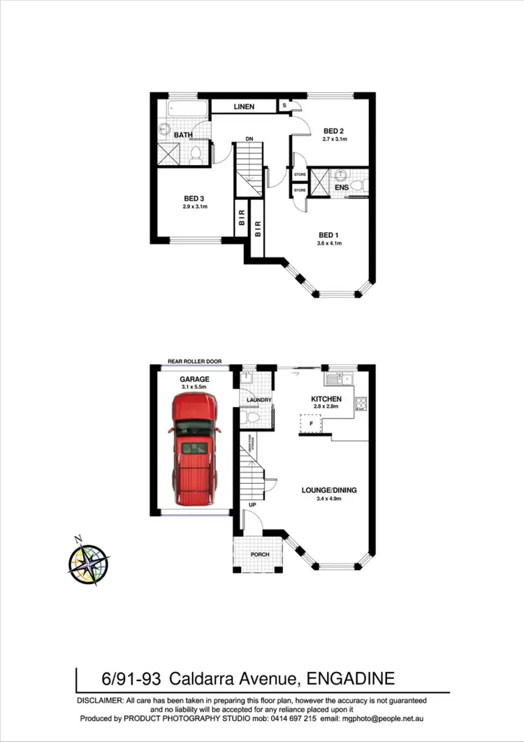 Floorplan of Homely townhouse listing, 6/91-93 Caldarra Avenue, Engadine NSW 2233
