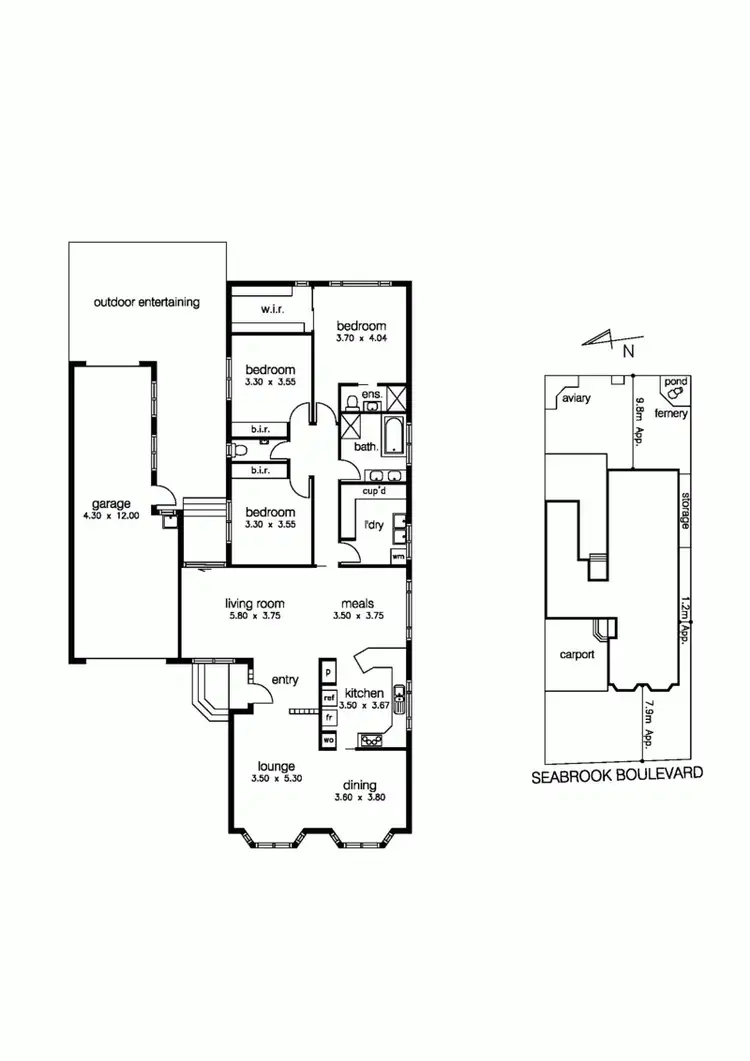 Floorplan of Homely house listing, 89 Seabrook Blvd, Seabrook VIC 3028