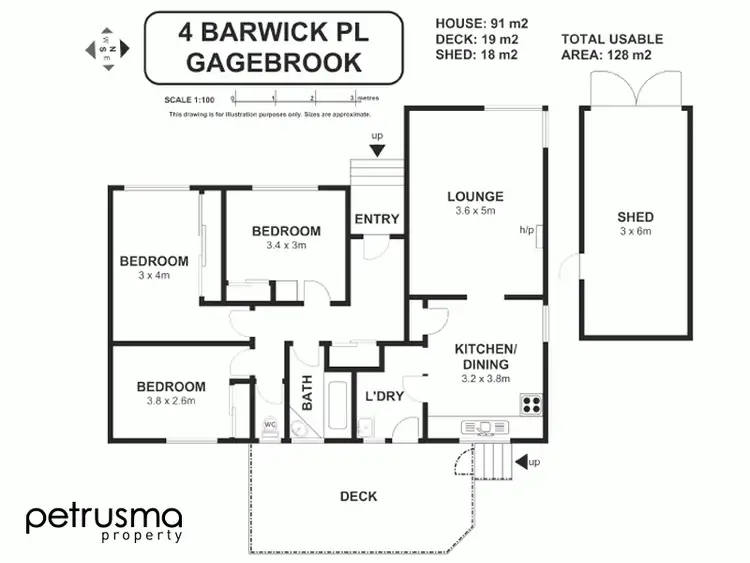 Floorplan of Homely house listing, 4 Barwick Place, Gagebrook TAS 7030