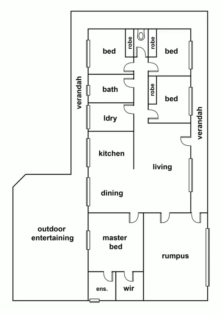 Floorplan of Homely house listing, 340 Grahams Bridge Road, Horsham VIC 3400