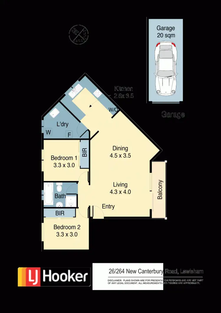 Floorplan of Homely apartment listing, 26/264 New Canterbury Road, Lewisham NSW 2049