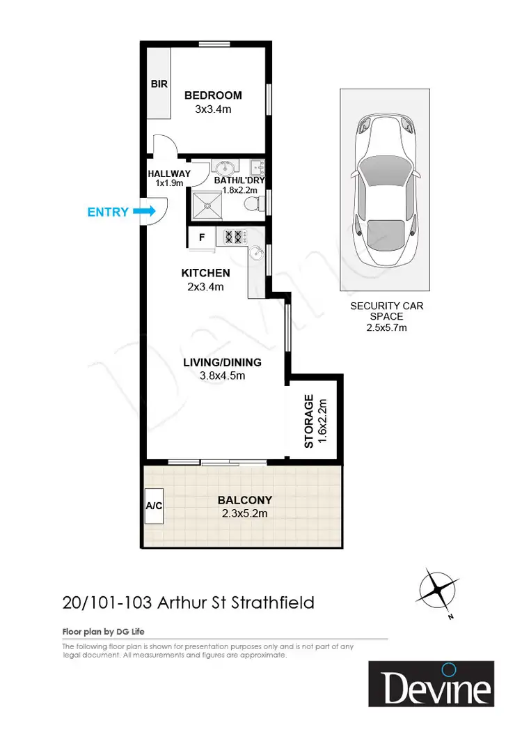 Floorplan of Homely apartment listing, 20/101-103 Arthur Street, Strathfield NSW 2135