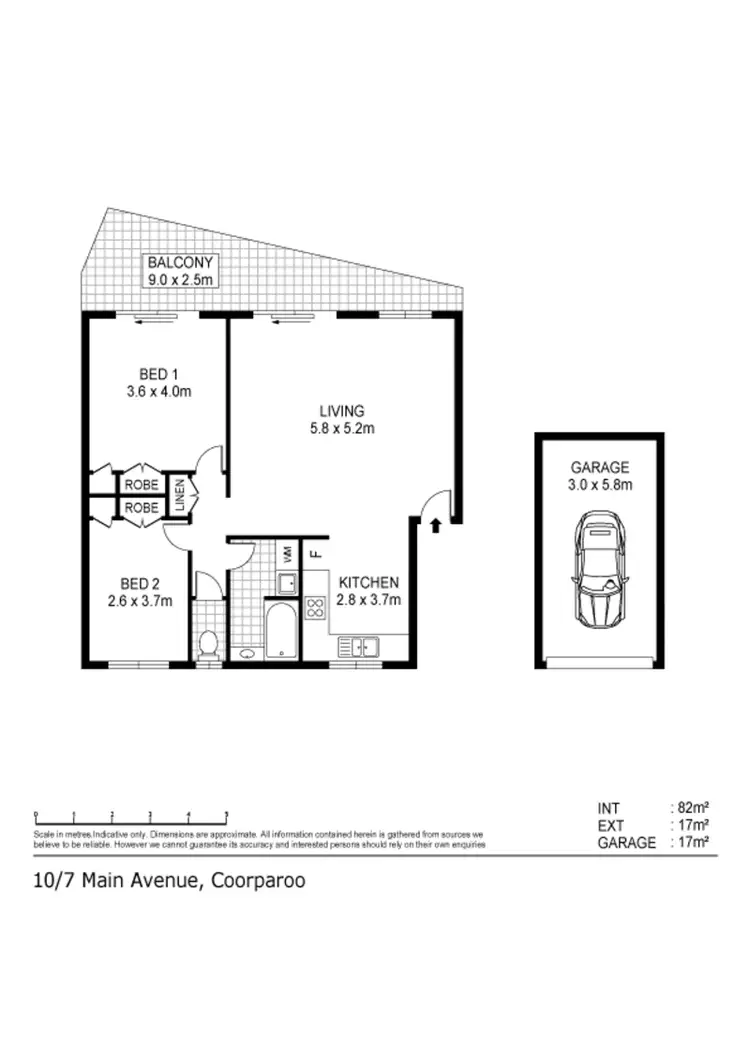 Floorplan of Homely unit listing, 10/7 Main Avenue, Coorparoo QLD 4151