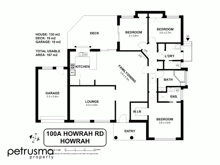 Floorplan of Homely house listing, 100A Howrah Road, Howrah TAS 7018