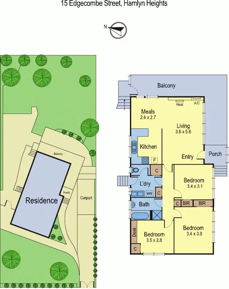 Floorplan of Homely house listing, 15 Edgecombe Street, Hamlyn Heights VIC 3215