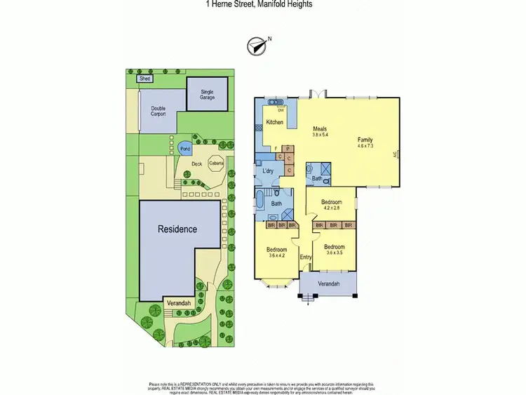Floorplan of Homely house listing, 1 Herne Street, Manifold Heights VIC 3218