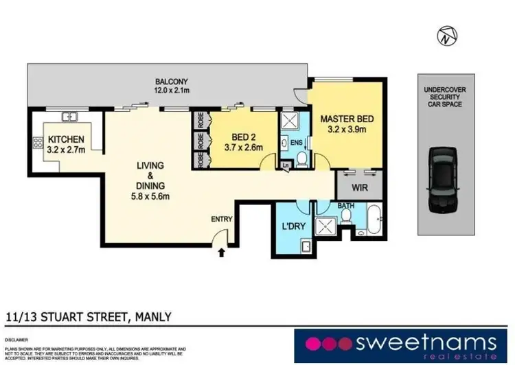 Floorplan of Homely unit listing, 11/13 Stuart Street, Manly NSW 2095