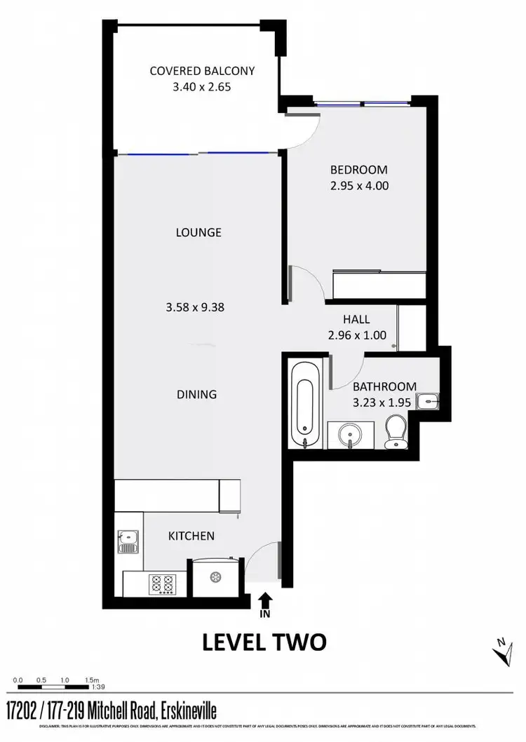 Floorplan of Homely apartment listing, 17202/177-219 Mitchell Road, Erskineville NSW 2043