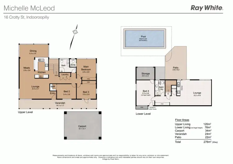 Floorplan of Homely house listing, 16 Crotty Street, Indooroopilly QLD 4068