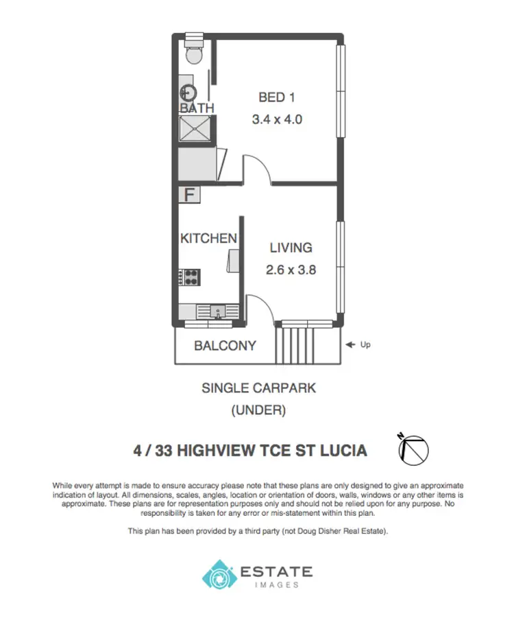 Floorplan of Homely unit listing, 4/33 Highview Terrace, St Lucia QLD 4067