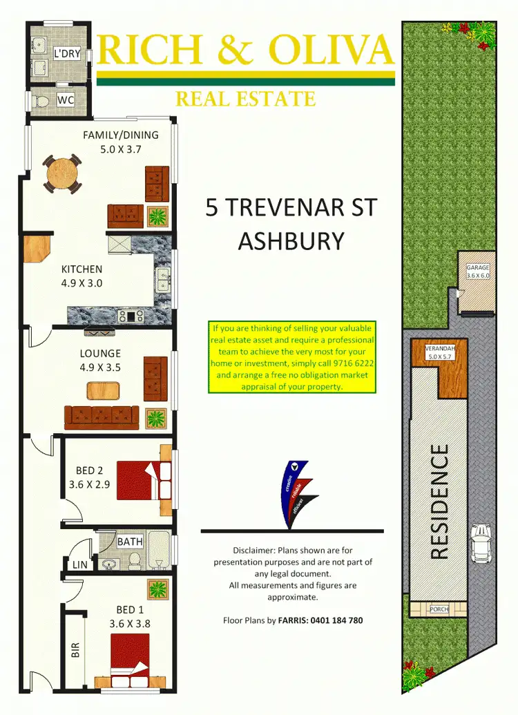 Floorplan of Homely house listing, 5 Trevenar Street, Ashbury NSW 2193