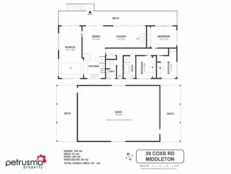 Floorplan of Homely house listing, 39 Coxs Road, Middleton TAS 7163