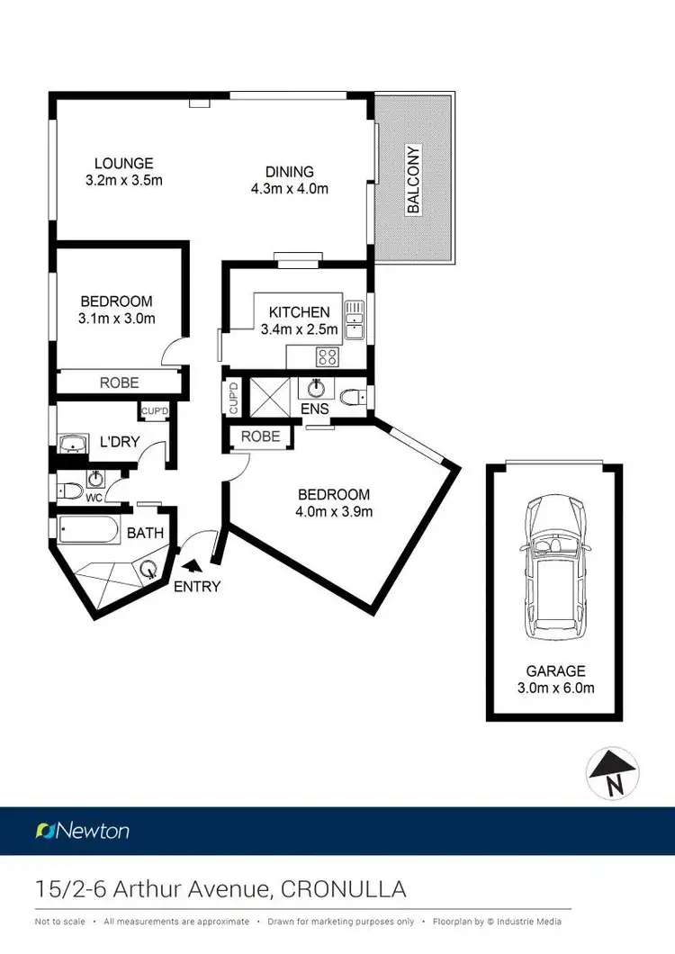 Floorplan of Homely apartment listing, 15/2-6 Arthur Avenue, Cronulla NSW 2230