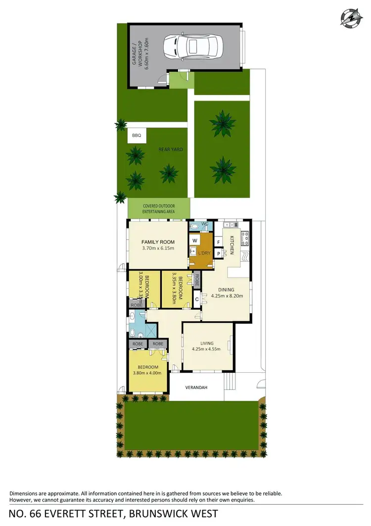 Floorplan of Homely house listing, 66 EVERETT STREET, Brunswick West VIC 3055