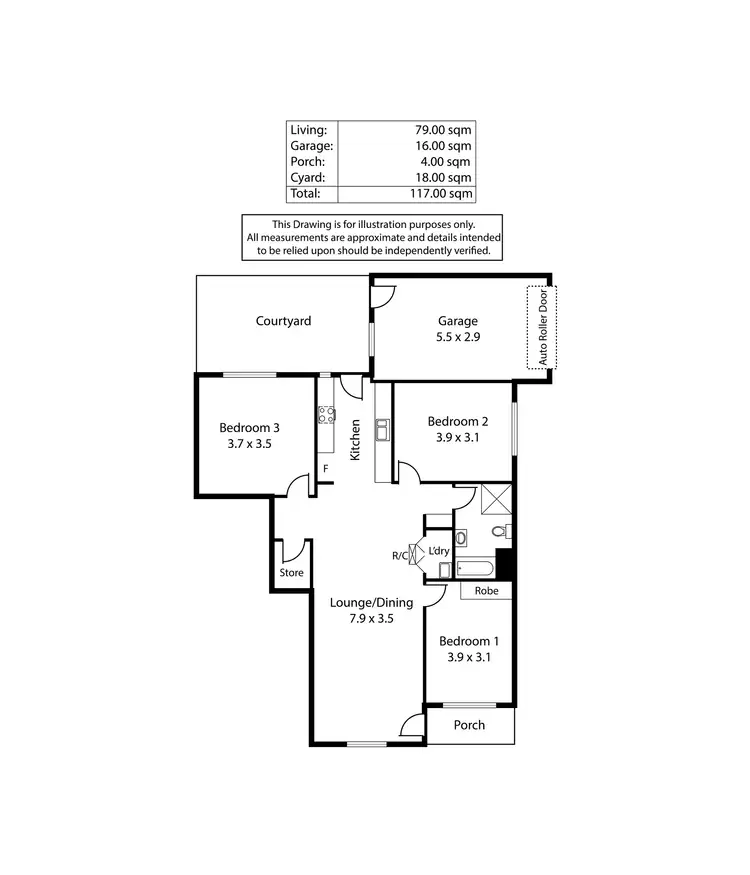 Floorplan of Homely unit listing, 12/12-26 Willcox Street, Adelaide SA 5000