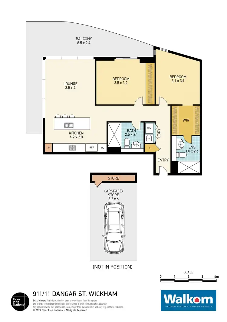 Floorplan of Homely apartment listing, 911/11 Dangar Street, Wickham NSW 2293