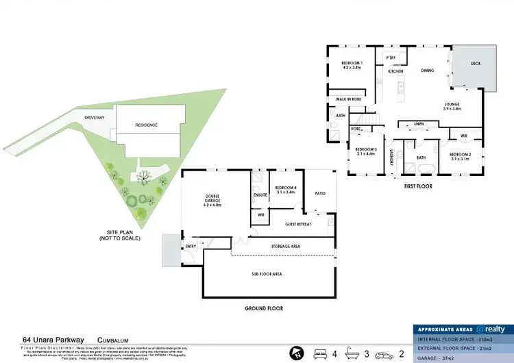 Floorplan of Homely house listing, 64 Unara Parkway, Cumbalum NSW 2478