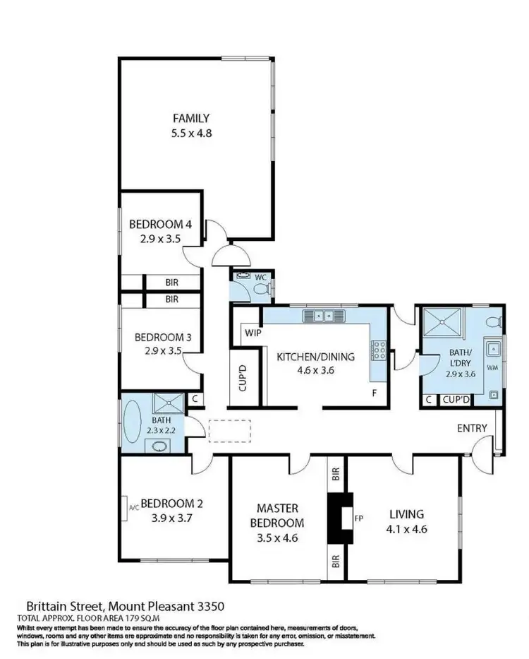 Floorplan of Homely house listing, 6 Brittain Street, Mount Pleasant VIC 3350