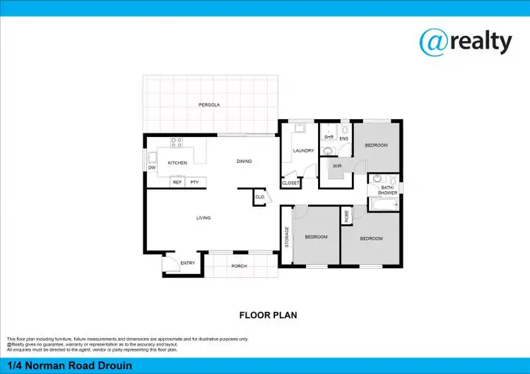 Floorplan of Homely unit listing, 1/4 Norman Road, Drouin VIC 3818