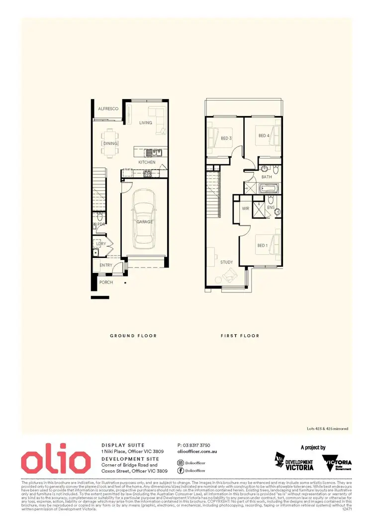 Floorplan of Homely townhouse listing, Lot 424/Cnr Bridge Road & Coxon Street, Officer VIC 3809