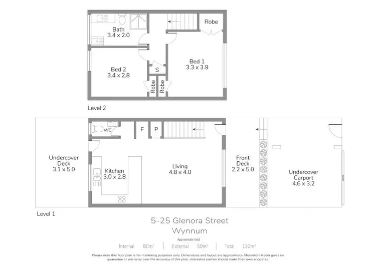 Floorplan of Homely townhouse listing, 5/25 Glenora Street, Wynnum QLD 4178