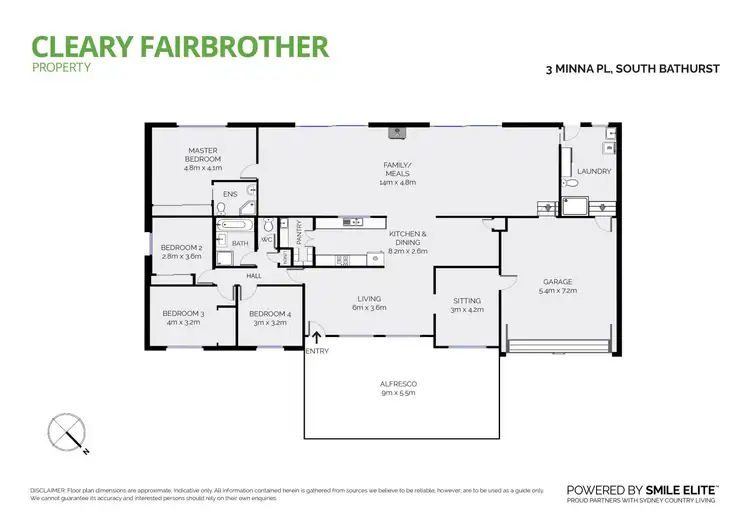 Floorplan of Homely house listing, 3 Minna Place, South Bathurst NSW 2795