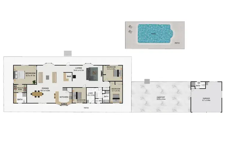 Floorplan of Homely rural property listing, 3 Sunny Valley Place, Modanville NSW 2480