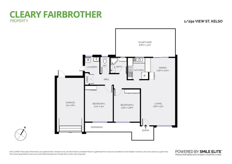 Floorplan of Homely unit listing, 1/29a View Street, Kelso NSW 2795