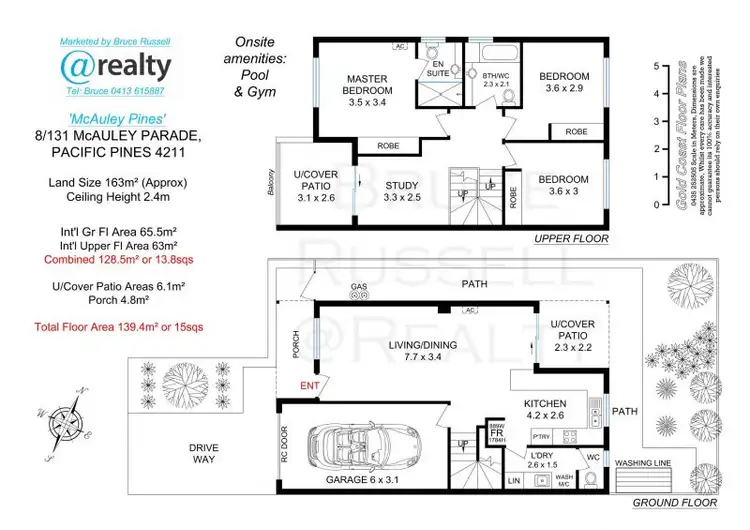 Floorplan of Homely townhouse listing, 8/131 McAuley Parade, Pacific Pines QLD 4211