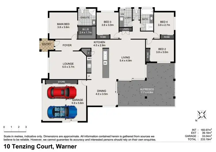 Floorplan of Homely house listing, 10 Tenzing Court, Warner QLD 4500