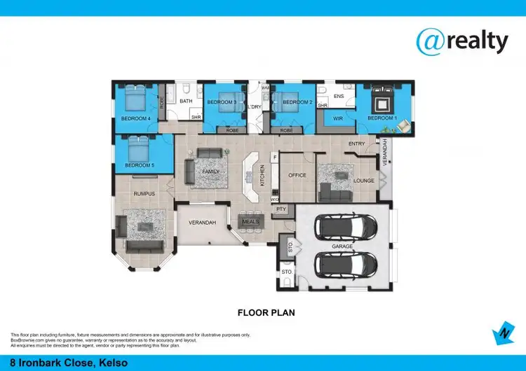 Floorplan of Homely house listing, 8 Ironbark Close, Kelso NSW 2795
