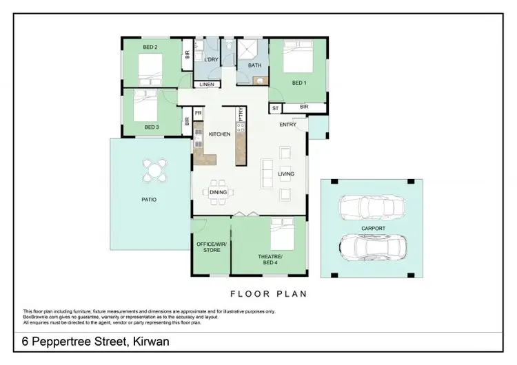 Floorplan of Homely house listing, 6 Peppertree Street, Kirwan QLD 4817