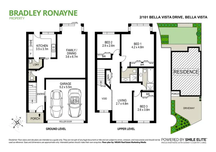 Floorplan of Homely townhouse listing, 2/101 Bella Vista Drive, Bella Vista NSW 2153
